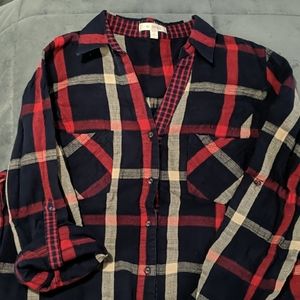 Skies are Blue Plaid button-up